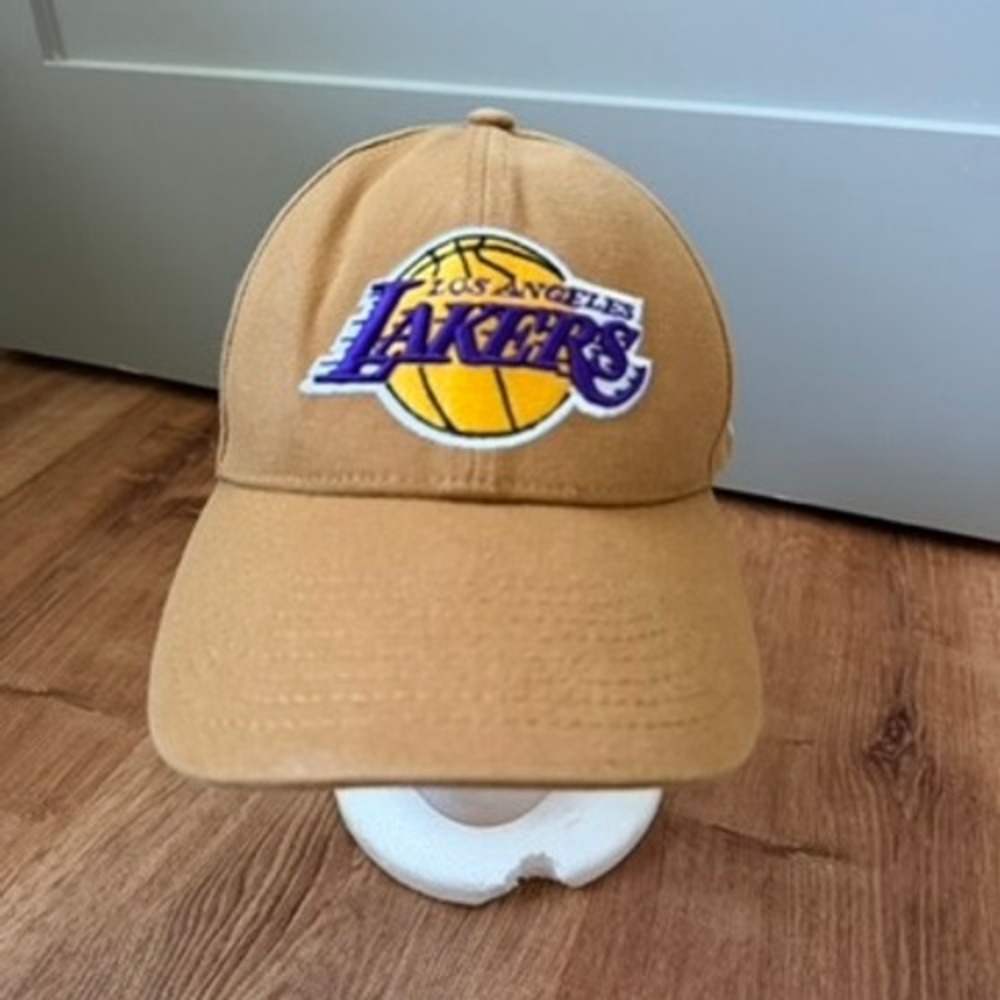 Los Angeles Lakers Ultra Game Adjustable Hat Tan Brown NBA Basketball Cap Mens